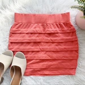 Pink/orange mini skirt